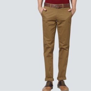 LP Louis Phillipe Steven Fit flat front cotton khaki tan Men's‎ Pants Sz 34